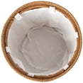 thumbnail image 6 of Kouboo Loma Round Rattan Hamper, Handmade Wicker Laundry Basket with Lid & Removable Liner, Honey Brown, 6 of 18