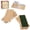 Wooden Domino Trays Set of 8, variant on Fugocen Mexican Train Dominoes Accessories Set 6.3-Inch Large Pine Hub, 9 Colorful Metal Markers, 100-Sheet Score Pads