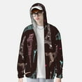 thumbnail image 6 of Rocae Eiffel Tower Print Breathable Sun Protection Hoodie Quick-Dry Lightweight Long Sleeve Hoodie Unisex Running Sports Shirt 3X-Large, 6 of 9