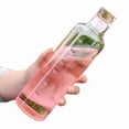 thumbnail image 5 of （pink）glass Tumbler Water Bottle for Home, Office or Car, Reusable Cup with Leak Resistant Flip Suitable gifts for family members, 5 of 5
