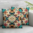 thumbnail image 3 of Retro Colorful Boho Colorful Throw Pillow Covers Velvet 18x18 Decorative Pillows for Bed Couch Sofa Living Room, 3 of 5