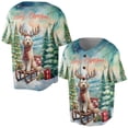 thumbnail image 3 of Merry Christmas Santa Reindeer Antlers Goldendoodle Sleigh Xmas Winter Holiday All Over Print 3D Baseball Shirt Doodle Dog Lover Gifts Idea Softball Sport - 00023, 3 of 6