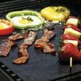 thumbnail image 4 of Non-Stick Grill Mat Set, Flavor Intact & Grill Marks, Reusable & Dishwasher Safe, Heat Resistance, Easy Clean, Multipurpose for Any Grill or Oven (4 Pieces, Black), 4 of 5