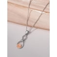 thumbnail image 3 of CACA LADY Infinity Necklace 925 Sterling Silver Flower Dainty Butterfly Pendant Butterfly Infinity Jewelry Gifts for Women Mom Wife, 3 of 5