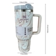 thumbnail image 2 of Frasco térmico de acero inoxidable al vacío FLhrweasw 40 oz con tapa y pajita color rojo, 2 of 7