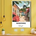 thumbnail image 3 of Salvador Brazil Travel Decorative Art Canvas – Brazil Canvas – Colorful Travel Wall Decor for Any Room – Makes a Thoughtful Gift, 3 of 5
