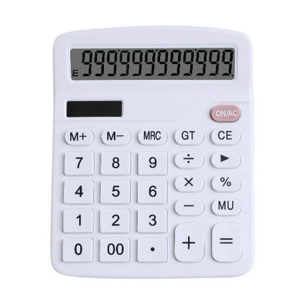 Calculadora electrónica Pisexur para hombres, calculadora básica de escritorio de 12 dígitos, doble potencia, con gran pantalla LCD, electrónica para niños, organizador de electrónica.