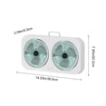thumbnail image 3 of HCBY Portable Desk Fan, Dual Head Two-Way Airflow Wall Mount Fan, 3-Speed Adjustable High Wind Power USB Rechargeable Fan for Home Office Camping, 3 of 6