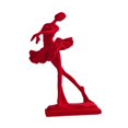 thumbnail image 3 of Figura de bailarina de ballet, adorno de mesa, artesanía hecha a mano, superficie flocada roja para Estilo B, 3 of 9