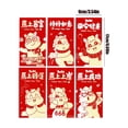 thumbnail image 2 of Enveloppes Rouges de l'Année du Cheval, Ngxiha Lot de 6 Enveloppes d'Argent Chanceux du Festival du Printemps, Paquets d'Argent Chinois 2026, pour Amis, Proches, Grands-Parents, Parents, Enfants, Adolescents, 2 of 6