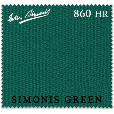 Iwan Simonis 860HR Pool Table Cloth Simonis Green, for Rails Only (6 Rails)