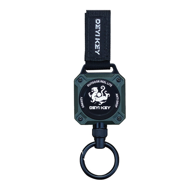 Retractable Steel Rope Keychain, High Elasticity Spring Key Ring, Metal Keychain with Magnetic Suction, Stretches Up to 23 In, Anti-Loss Key Holder for Keys and Tools