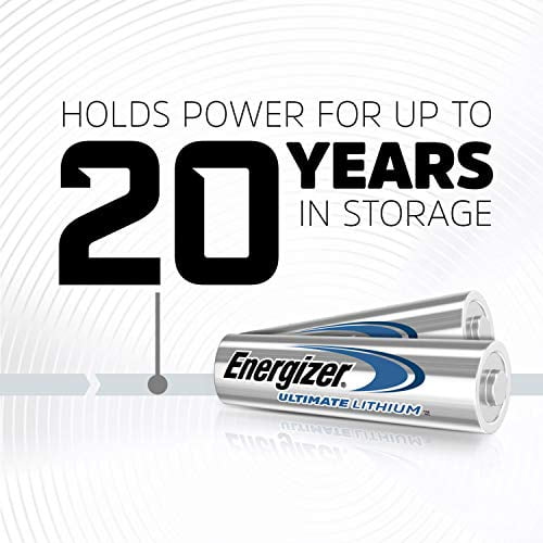 Energizer Ultimate Lithium AA Batteries - Long Lasting, High-Tech Devices - 4 Pack