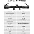 thumbnail image 3 of CVLIFE SFP Scope with Free 20mm Scope Rings 3-9x40 Scope, 1 Inch Tube, 3 of 4