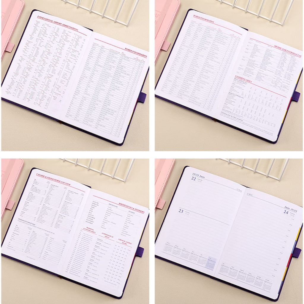 2025 Weekly Monthly Planner Leather Planner Notebook 2025 Journal Academic Diary
