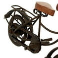 thumbnail image 4 of 12"W, 7"H Black Metal Bike Sculpture with Wood Accents, by DecMode (2 Count), 4 of 9