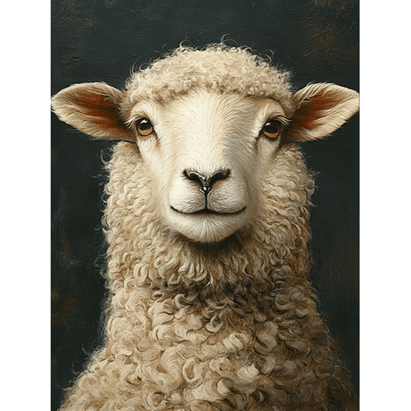 Cute Sheep Canvas Wall Art/Decorative Painting,Suitable for Living Room,Bedroom,Farmhouse,Office,and Kitchen Decoration.