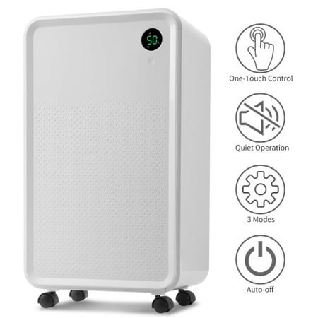 

Htoonney 3 000 Sq. Ft. Dehumidifier with 2L Water Tank Auto or Manual Drain 30 Pint Dehumidifier for Medium to Large Rooms and Basements