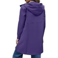 thumbnail image 7 of Women Long Length Raincoats Lightweight Waterproof Rain Jackets Active Outdoor Hooded Windbreaker Jacket with Multi Pockets, 7 of 7