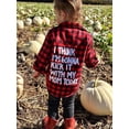 thumbnail image 2 of Jxzom Toddler Long Sleeve Shirt Baby Boy Girl Button Down Red Plaid Flannel Shirt 3T, 2 of 7