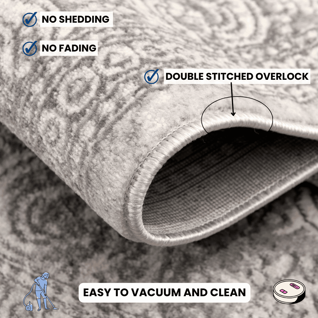 Rug Branch Havana 2' x 19' (Exact Size: 2'3" 19') Moroccan Indoor Runner Rug, Grey Beige, South-Western - Entryway, Hallway, Bathroom, and Kitchen