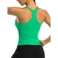 thumbnail image 2 of ANFERRY Ribbed Athletic Tank Tops for Women with Built in Bra Racerback Seamless Scoop Neck Workout Camis Top, 2 of 6
