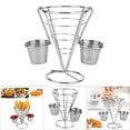 thumbnail image 1 of Cone Shape French Fries Stand, Food Basket, French Fry Display Stand For Restaurant Home Kitchen Accessory Cafe, 1 of 8