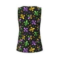 thumbnail image 5 of Xecao Mardi Gras Carnival4 print women's scoop neck, loose-fit workout tank tops for the gym., 5 of 9