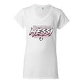 thumbnail image 2 of Wild Bobby It's About To Get Miami Soccer GOAT Sports Women Standard V-Neck Tee, White, Medium, 2 of 5