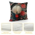 thumbnail image 4 of Shiartex Chinese Lanterns and Flowers Floral，Printed Throw Pillow Square Decorative Pillow Case for Sofa, Chair, Daybed，Red and Black，Multi-Size, 4 of 5