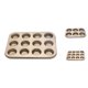 thumbnail image 4 of Worallymy 6/12 agujeros redondos molde para magdalenas antiadherente de acero al carbono molde para magdalenas bandeja para hornear bandejas para horno Worallymy JD735810725, 4 of 7