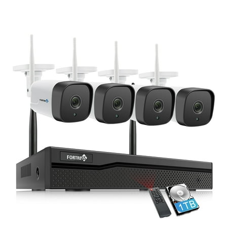 Fortress Security My Sight- 4 1080P HD Security Camera System with 8 Channel NVR 1TB Wireless System- Weatherproof, Long Range with Night (Best Long Range Wireless Security Camera)