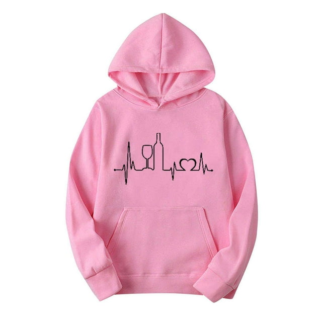 Sudadera Para Mujer Moda Sudaderas Con Capucha Sudaderas Casual Manga Larga Estampado Bolsillo Tops Blusa Odeerbi ODB186030