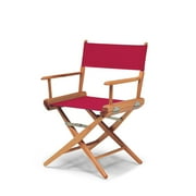 Telescope Casual World Famous Dining Height Director Chair With Varnish Finish and Red Fabric