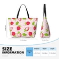 thumbnail image 4 of Xecao Hand Drawn Strawberry for versatile beach bag for women includes zipper pockets and waterproof material, ideal for vacations and adventures., 4 of 7