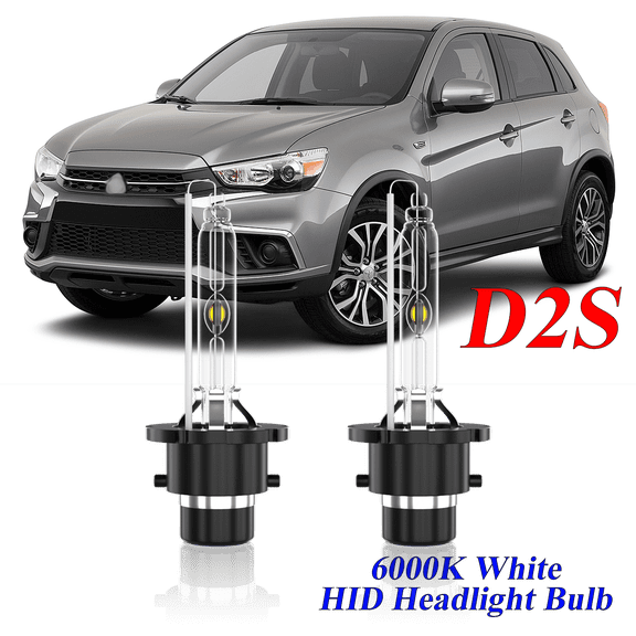 For Mitsubishi Outlander Sport 2011-2018 D2S HID Headlight High/Low Beam 6000K Crystal White Xenon Bulbs Set 2