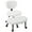 White-Teddy Fabric, variant on Joyfinity, Ergonomic Cross Legged Swivel Chair - Adjustable Height, Versatile for Meditation, Home & Office Use, Teddy Fabric, Back Support, Kneeling Chair, 360 °   Rotating Footrest, Lumbar Support
