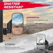 KEMIMOTO UTV Mirrors UTV Side Mirrors Fits 1.6 inch to 2 inch Roll Cage Compatible with Polaris RZR 900 1000 Can Am Teryx Mule Rhino YXZ Zforce Pioneer 1000/700 Shatterproof Tempered Glass