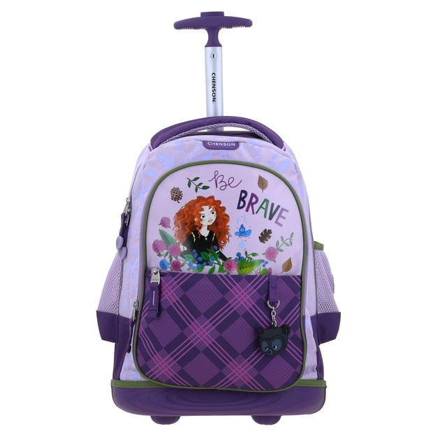 Mochila Chenson Con Ruedas Y Luces Led Disney Princesas Ariel Escolar Primaria Princesas Valiente PR70906-U