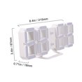 thumbnail image 2 of COSMOBETTY 1Pcs 3D LED Digital Clock Square White Plastic with Alarm Clock Date Display Temperature for Home Office Hotel, 2 of 8