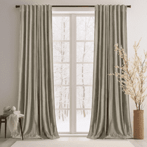 Lapalife 2 Panels Luxury Blackout Velvet Curtains, 96 inches Length Rod Pocket Thermal Insulated Soft Elegant Window Curtains for Bedroom Living Room, Taupe