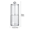 thumbnail image 3 of Cotton Round Holder with Lid, Clear Cotton Pad Dispenser for Bathroom Vanity, Shatterproof Countertop Organizer Apothecary Jar for Makeup Remover Pads & Skincare Routine Storage, 3 of 5