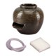 thumbnail image 1 of Fuente agua cerámica con recirculación y en forma U, adorno compacto para escritorio, ideal para patio, balcón o terraza. M, 1 of 8