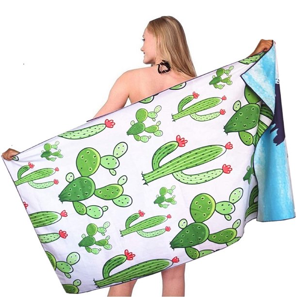 Doingart Beach Towel Oversized,Thick Microfiber Beach Towel 63”x32