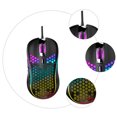 thumbnail image 4 of HORIALENCE 1 Pce Souris de Bureau à Lumière RVB avec Design en Nid d'Abeilles Ajouré pour une Utilisation Confortable, 4 of 8