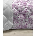 thumbnail image 3 of Japanese Down Alternative Comforter, Horizontal Branches with Cherry Blossoms Flourishing Sakura Tree Pattern, Microfiber Quilt for All Season, 5 Sizes, Lilac White Green, by Ambesonne, 3 of 3