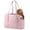 Pink, variant on Fashion Leather Dog Carrier Purse with Pockets, Soft Sided Airline Approved Pet Carrier Bag for Small Puppy Cat Dog White