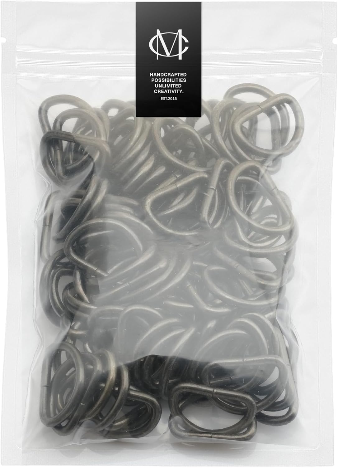 D-Ring Findings 5/8, 3/4 & 1 Inch Metal Non Welded D Rings for Belts Bags Lanyard Leathercraft Avail 4 Colors (5/8" x 100 Pack, Gunmetal)