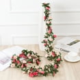 thumbnail image 5 of Injueey Guirnalda de flores artificiales de rosas de Navidad de 250CM, decoración de la habitación del hogar de la boda, de jardín, decoración Kits de decoración para fiestas No.03 Injueey HA006994-03, 5 of 5