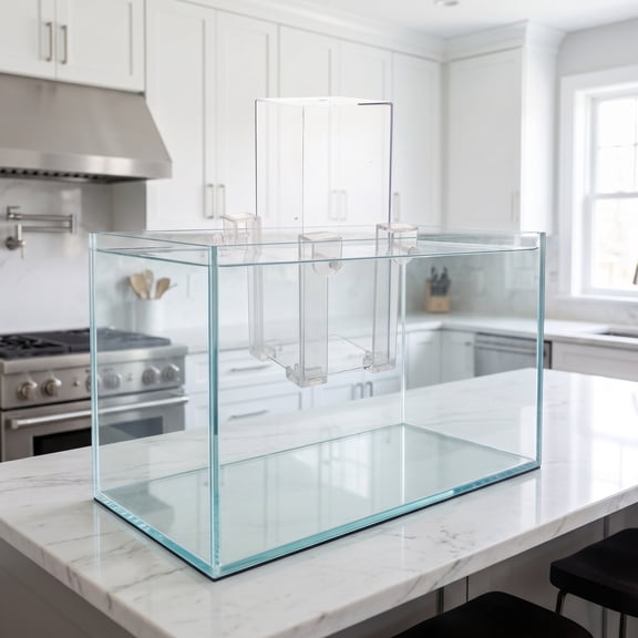 YOSADIER Vacuum Mounted Acrylic Fish Elevator Designed for Betta Fish Water Level Maintenance